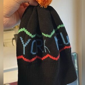 Rowing Blazers Black Beanie with Colorful Accents